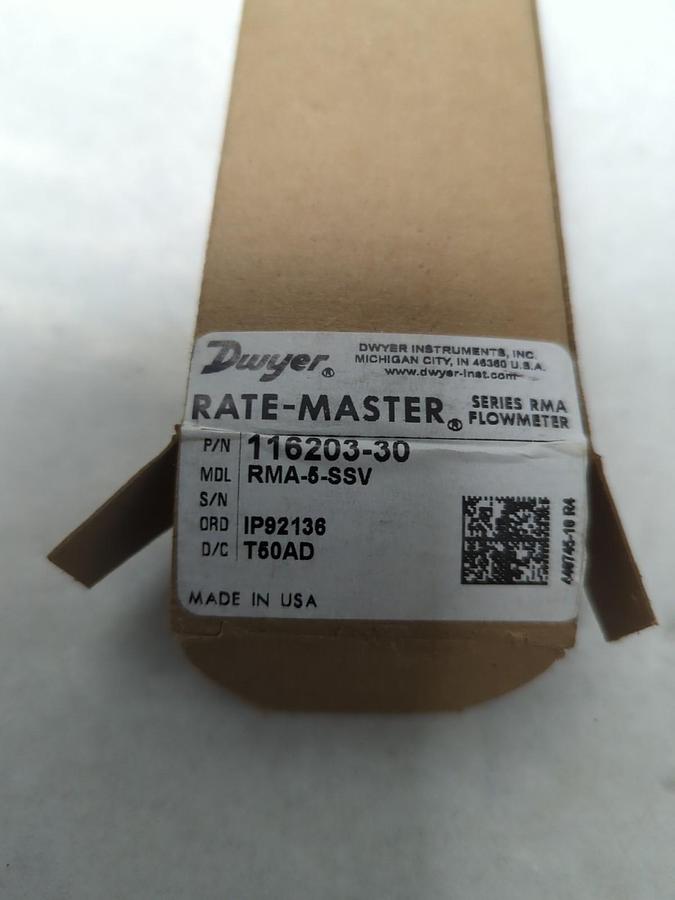 DWYER,RMA-5-SSV,RATE MASTER FLOW METER 116203-30 NOS