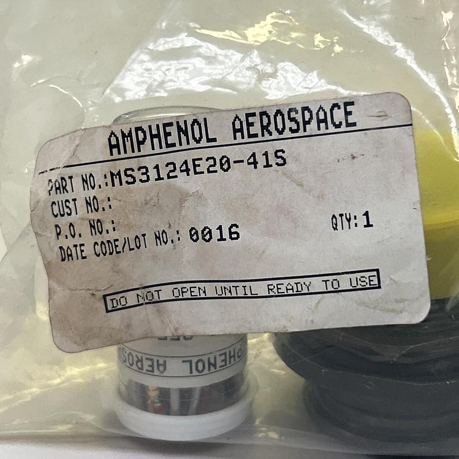 Used AMPHENOL,MS3124E20-41S,JAM NUT CONNECTOR RECEPTACLE NEW