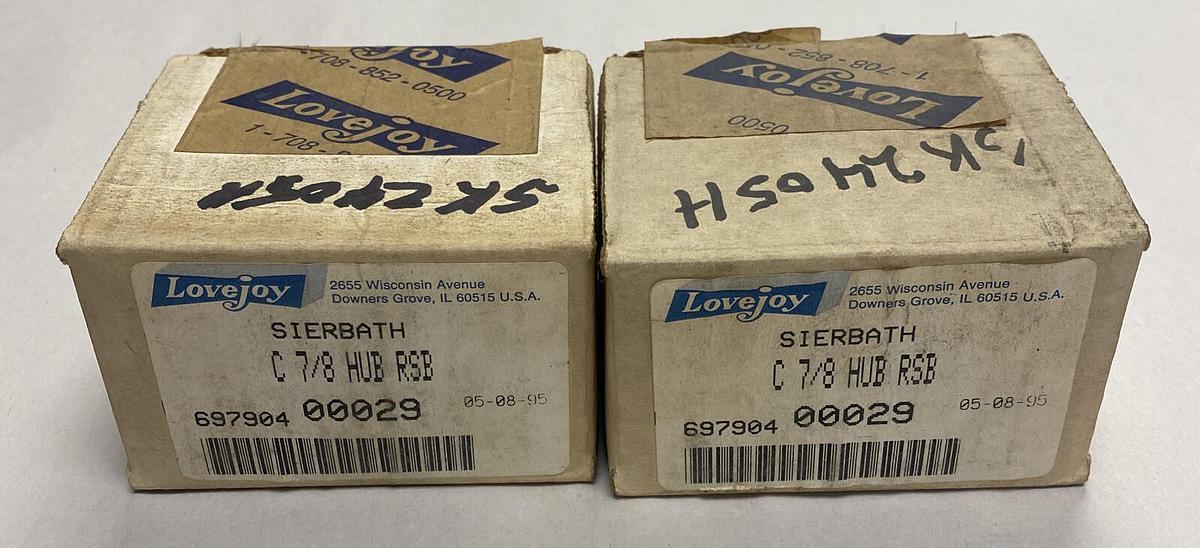 LOVEJOY,C 7/8,HUB RSB SIER BATH COUPLING LOT OF 2 NOS