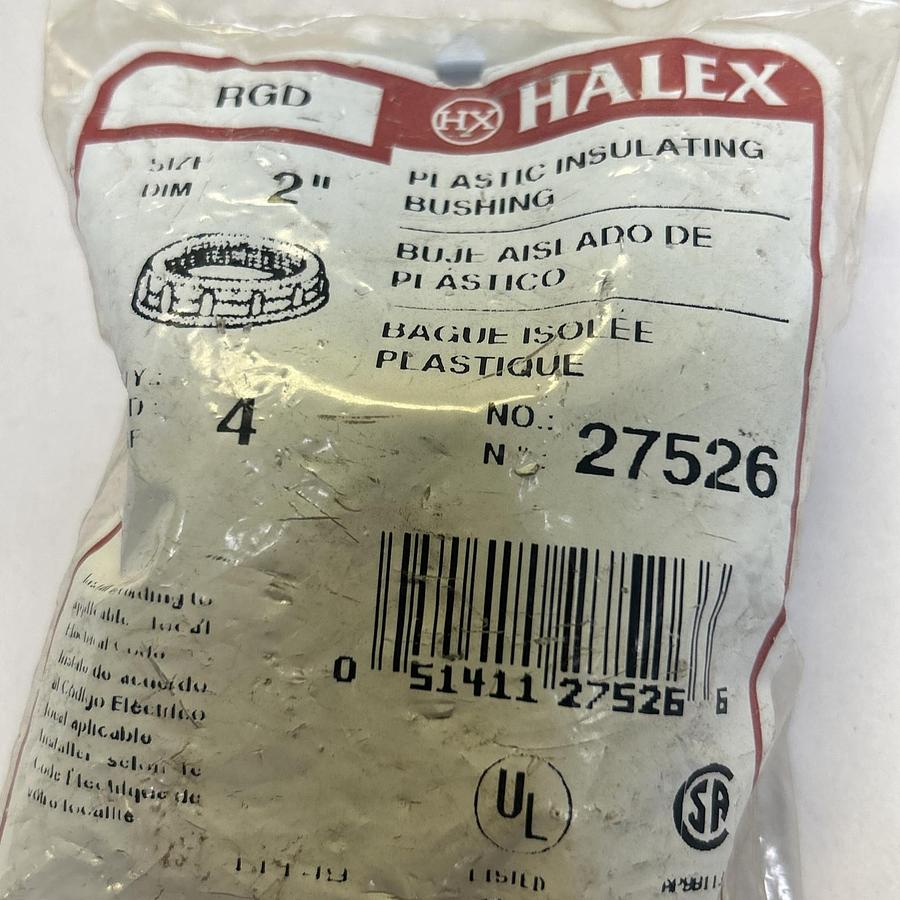 HALEX,27526,PLASTIC INSULATING BUSHING 2INCH LOT OF 4 NOS