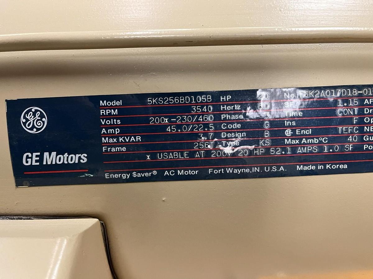 GE,5KS256BD105B,20HP ELECTRIC MOTOR 3540RPM 3PH 256T