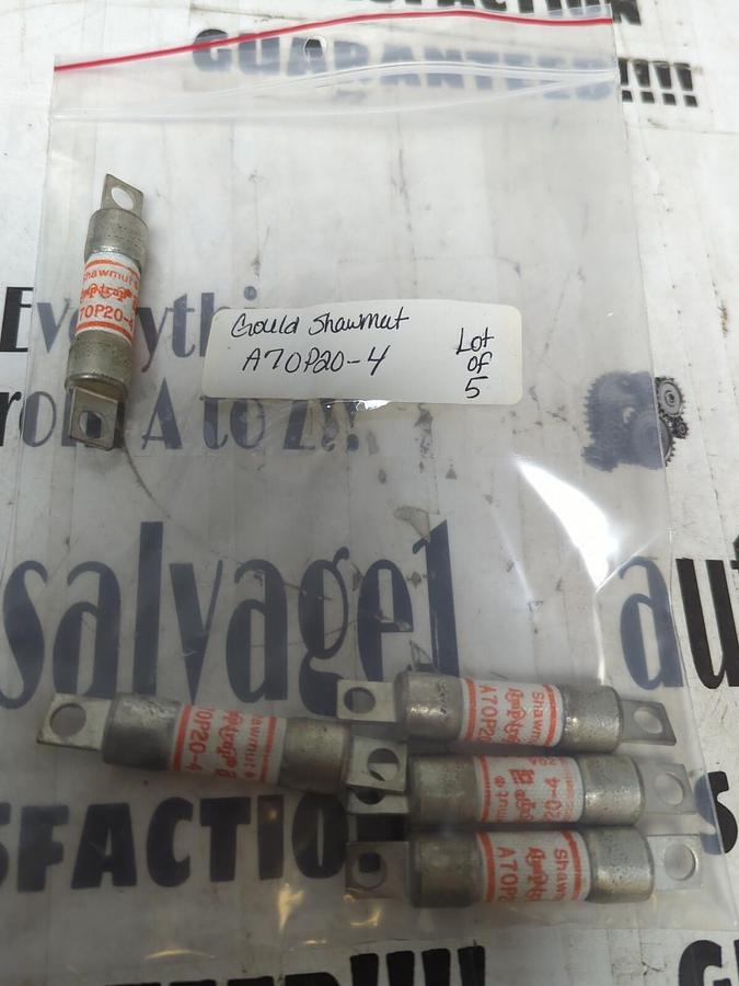 GOULD SHAWMUT,A70P20-4,SEMI-CONDUCTOR FUSES LOT OF 5 NOS
