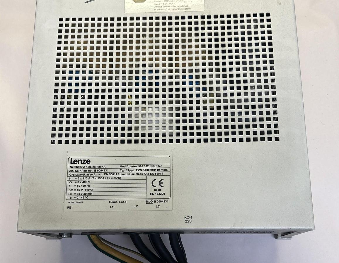 Used LENZE,EZN3A0030H110,POWER MAIN FILTER A