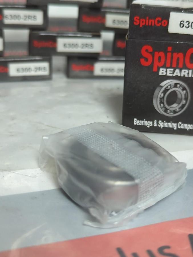 SpinCo,6300-2RS,RUBBER SEALED BALL BEARING 10X25X11MM LOT OF 21 NOS