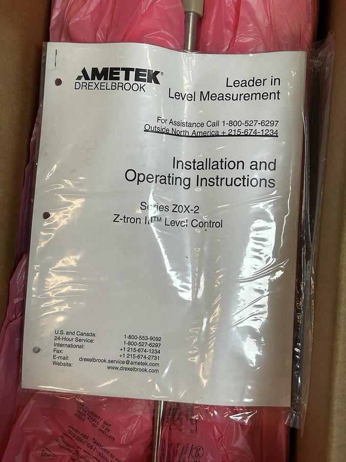 AMETEK DREXELBROOK,285-0001-060,Z-TRON III LEVEL SWITCH 24VDC 120/240V