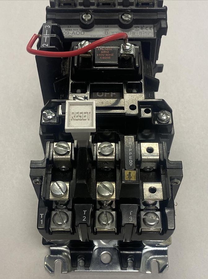 Used ALLEN BRADLEY,509-AOD,SER B SIZE 0 NON-REVERSING STARTER 18A 600V