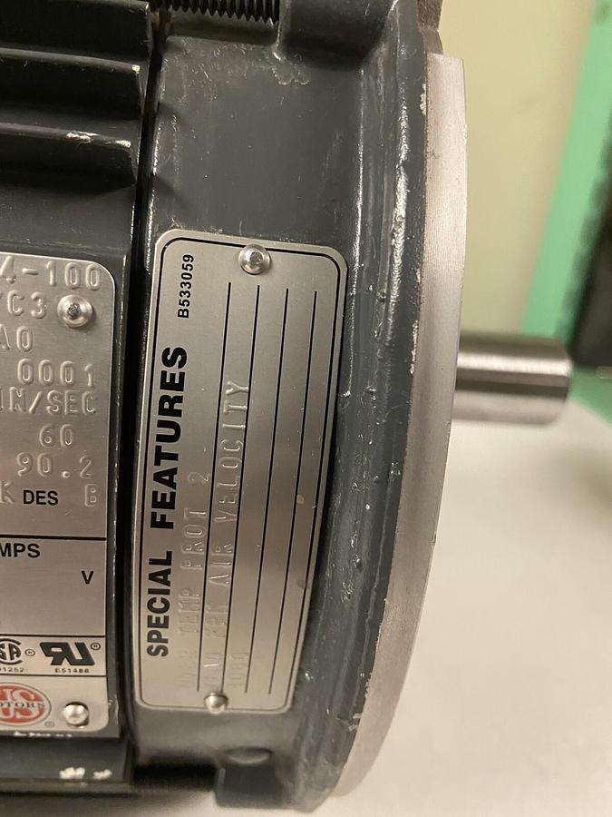 US Motors,16704134-100,3HP Inverter Duty Motor 1765RPM 230/460V Frame 184TC