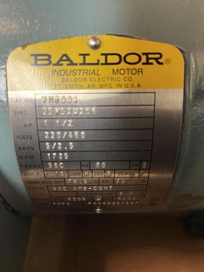 Used PHILADELPHIA,POG-15,MIXER 1.5HP 3PH 1725RPM