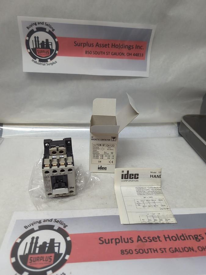 IDEC,YS1N-9F 10A120,MAGNETIC CONTACTOR 120V 50/60HZ NEW