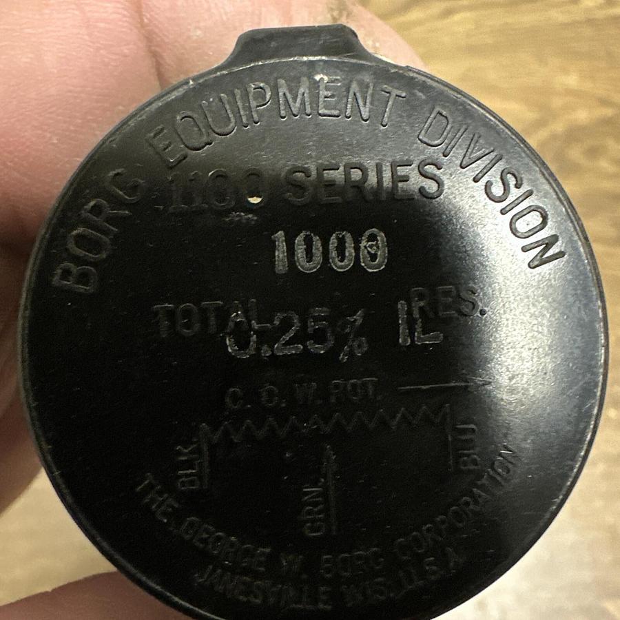 Borg,1100 Series,Potentiometer 1000 OHM