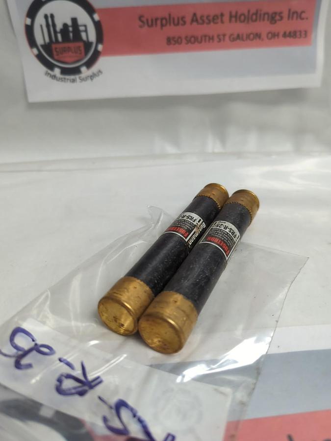 Used COOPER BUSSMANN,FRS-R-25,FUSETRON 25 AMP FUSE LOT OF 2 PRE-OWNED