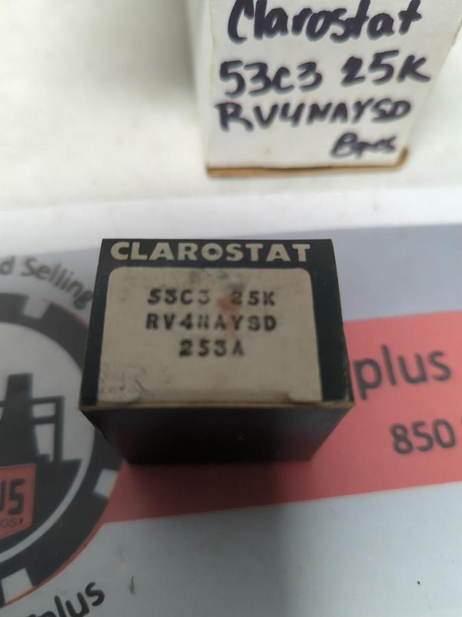 CLAROSTAT,53C3,POTENTIOMETER LOT OF 8 RV4NAYSD NOS