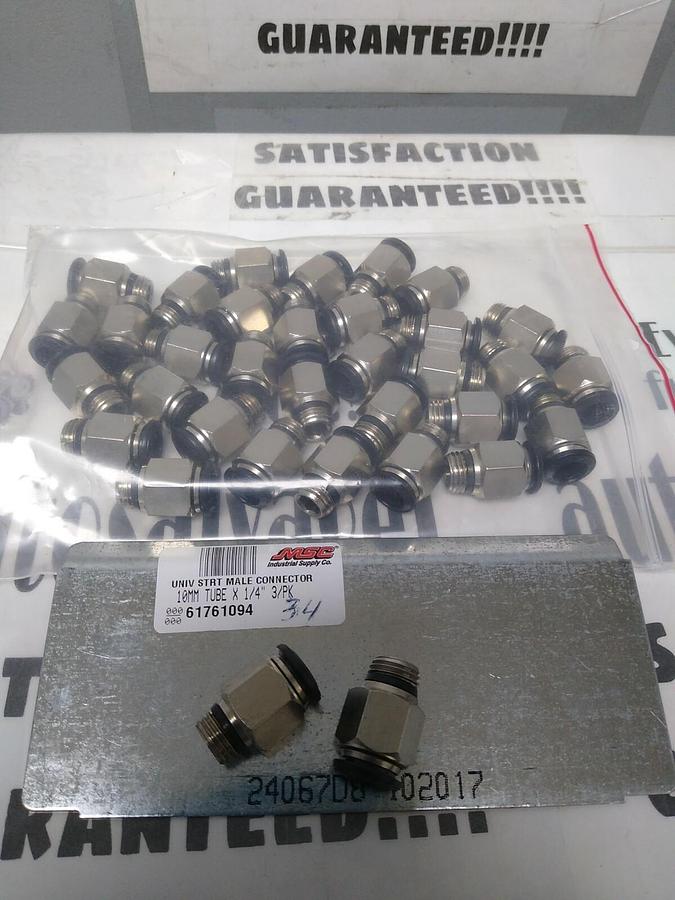 UNBRANDED,61761094,TUBE STRAIGHT MALE CONNECTOR 10MMX1/4 IN LOT OF 34 NOS