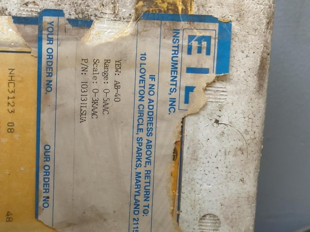 ELI INTRUMENTS,YEW: AB-40,RANGE: 0-5AAC  SCALE: 0-3KAAC PANEL METER NOS