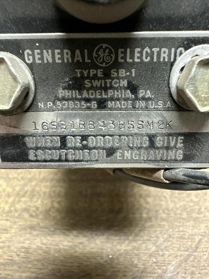 Used GE,16SB1BB438SSM2K,Rotary Cam Switch Type SB-1