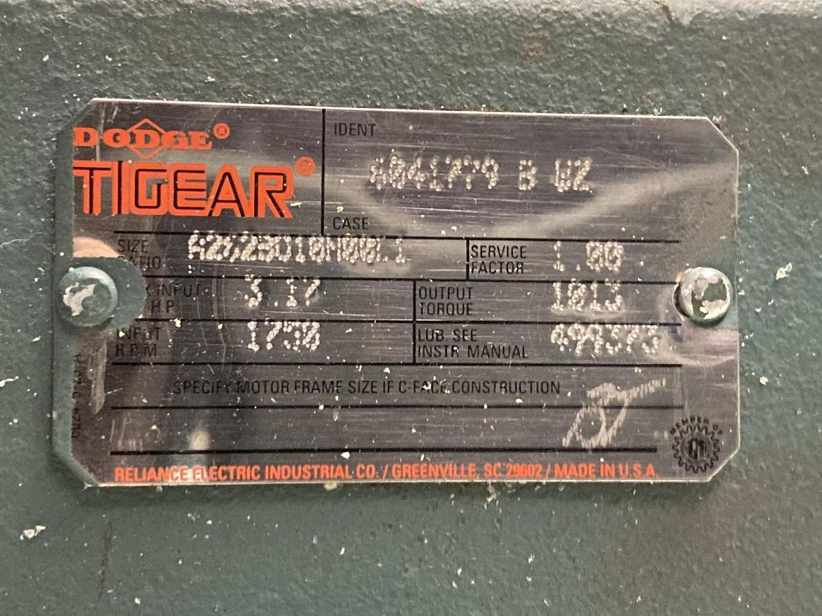 Used Dodge Tigear,6041779 B WZ,Gear Reducer 3.17Hp 1750rpm Ratio A262B010M001.1