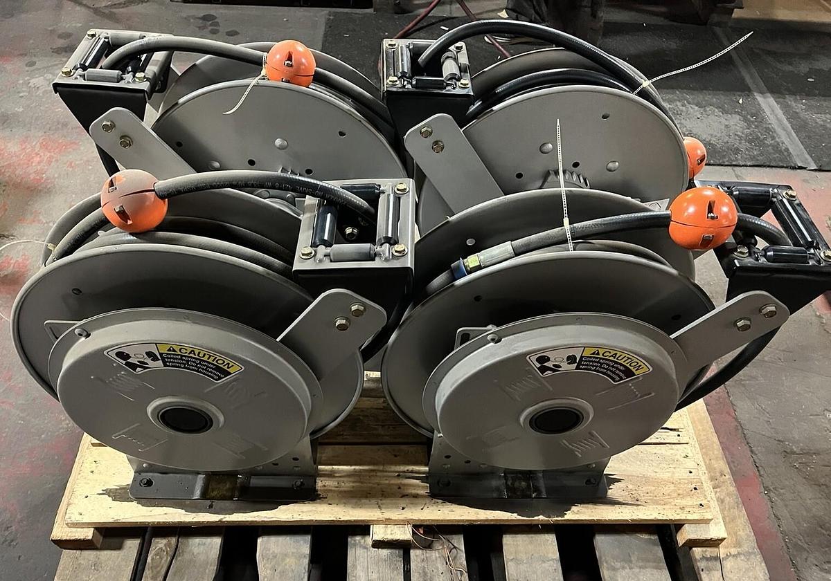 HANNAY REELS,M716-19-20J VR,HOSE REEL 1/2" 50FT 2000PSI HOSE LOT OF 4