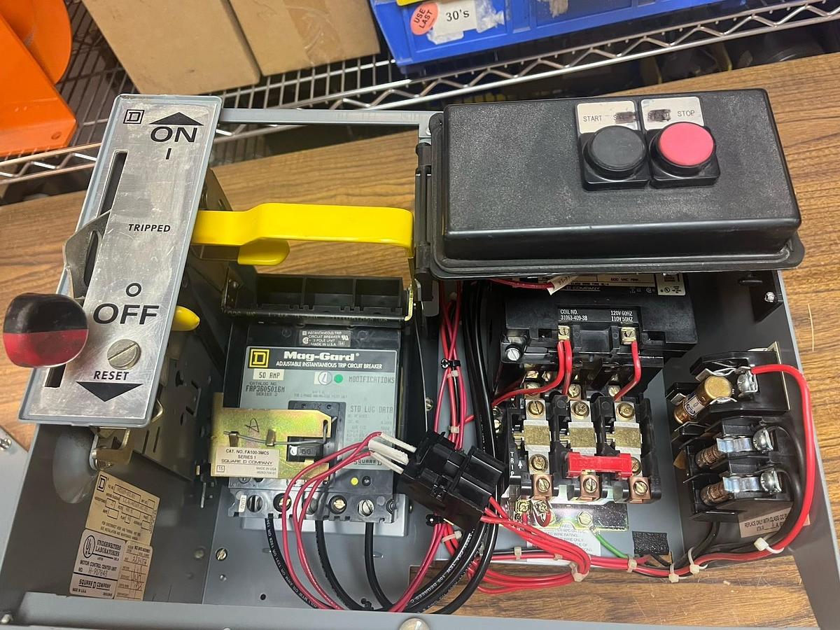 Used SQUARE D,MODEL 5,SIZE 2 MCC 8536SDO1 STARTER BUCKET 50A FAP3605016M BREAKER