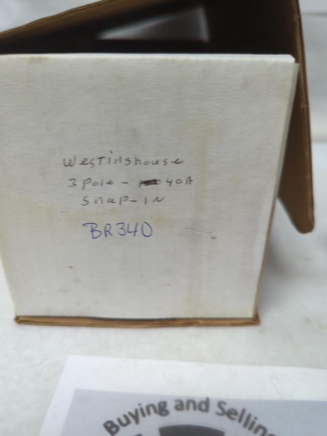 Used WESTNGHOUSE,BR340,CIRCUIT BREAKER 40 AMP 3-POLE PRE-OWNED