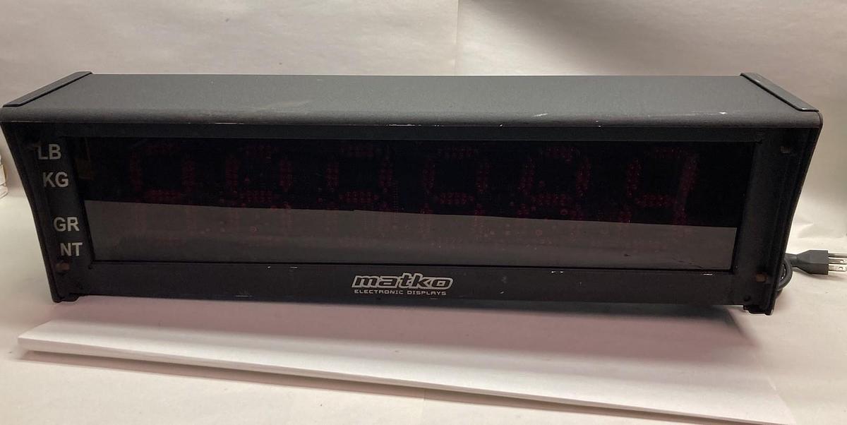 Used Matko,407204,Industrial LED Remote Scoreboard Display 115Vac 50/60Hz