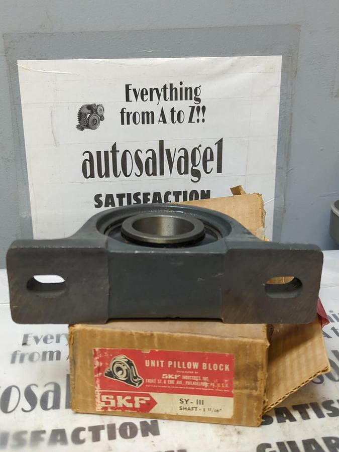 SKF,SY-111,PILLOW BLOCK BEARING 1-11/16 INCH BORE NOS
