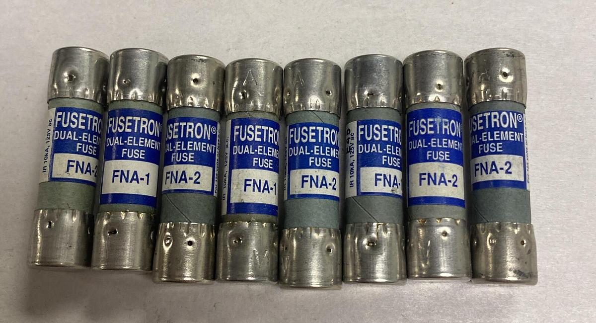Coper Bussmann,FNA-1,Fusetron Fuse Lot Of 8 NOS