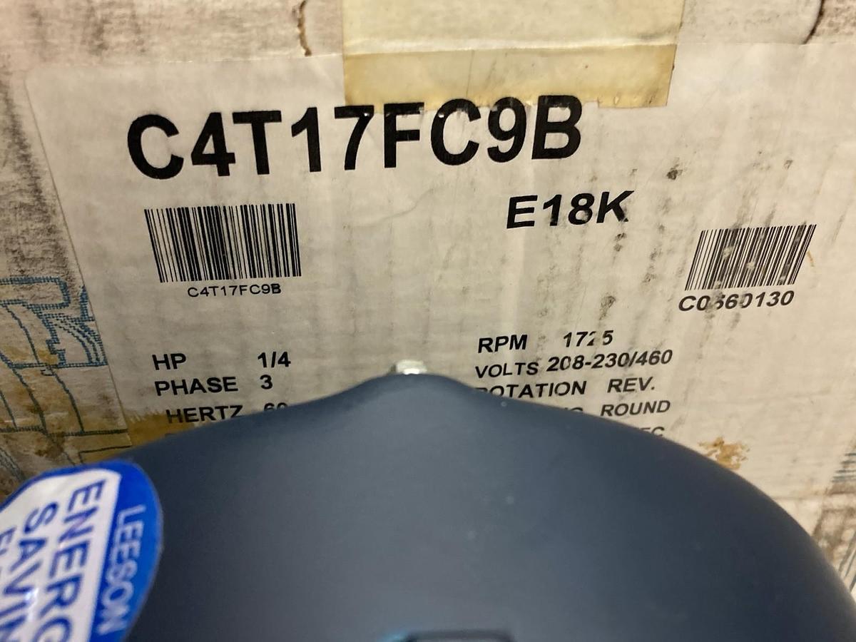 Leeson Electric,C4T17FC9B,3-Phase AC Motor 1/4Hp 1725rpm S56C Frame 60Hz