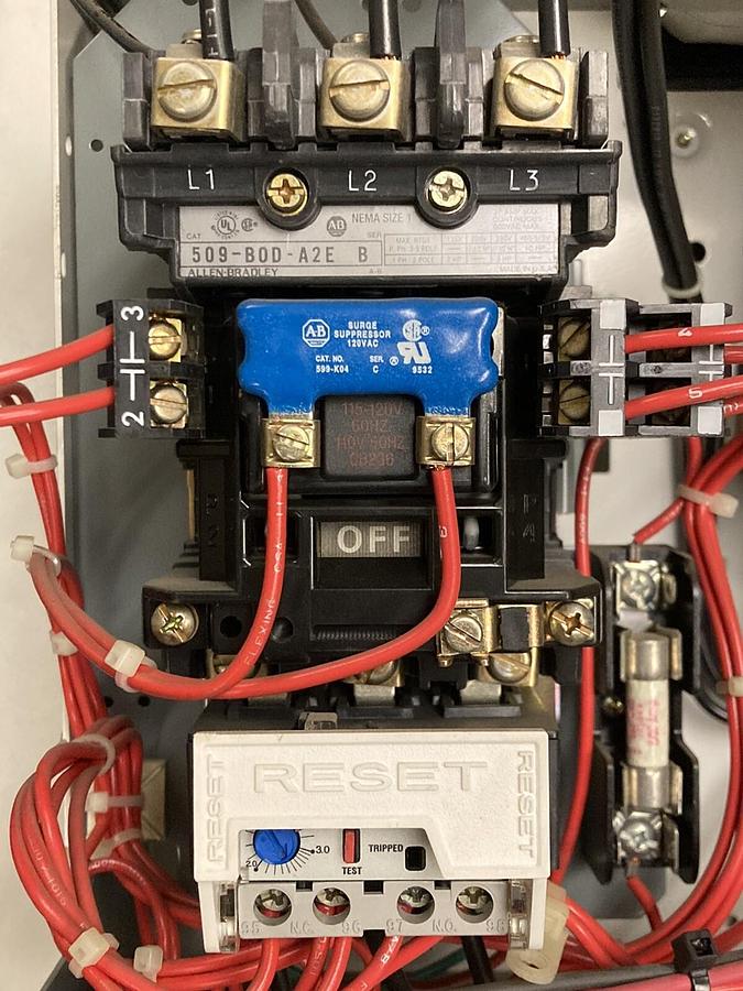 Used Allen-Bradley,2100 2113,Size 1 MCC 12 INCH Starter Bucket 3 Amp Breaker