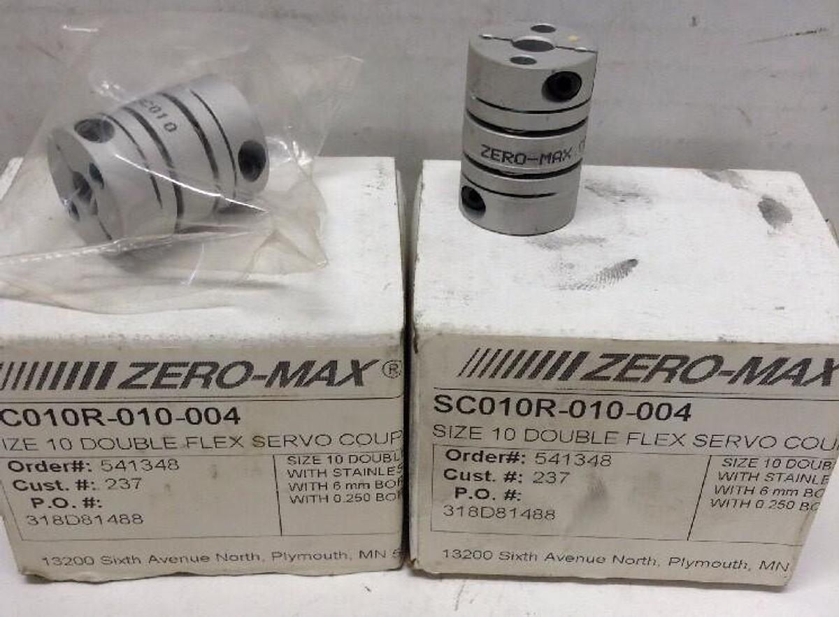 Zero-Max,SC010R-010-004,Size 10 Double Flex Servo Coupling LOT OF 3