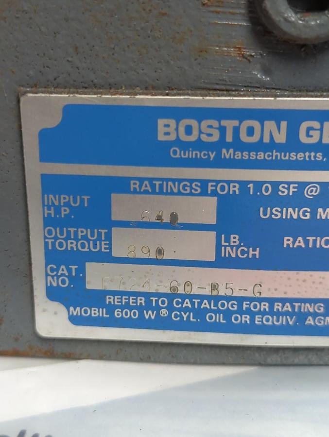 Used BOSTON GEAR,E724-60-85-G,GEAR BOX PRE-OWNED