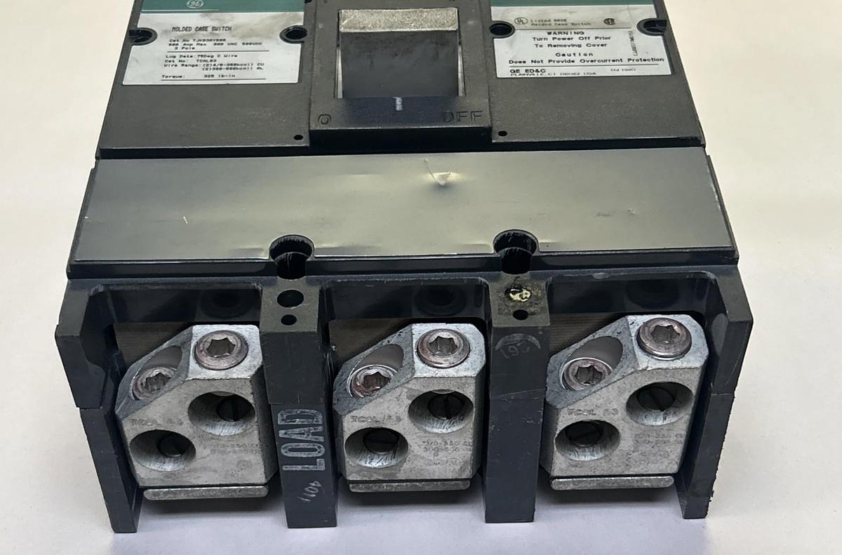 Used GENERAL ELECTRIC,TJK636Y600,CIRCUIT BREAKER 600A 600V 3P