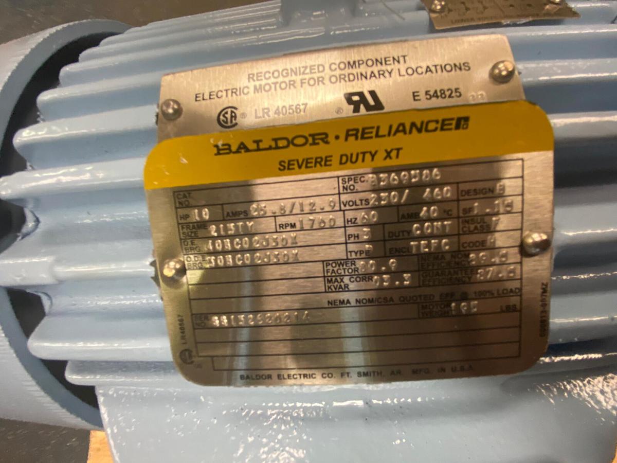 Used UCC Rexnord,G215M32D,GEARMOTOR 11.3 RATIO 155RPM 10HP BALDOR SEVERE DUTY XT