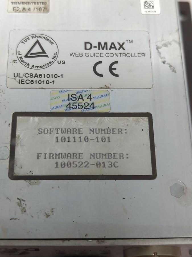 Used FIFE,200926-001,D-MAX WEB GUIDE CONTROLLER SOFT:101110-101 FIRM:100522-013C USED