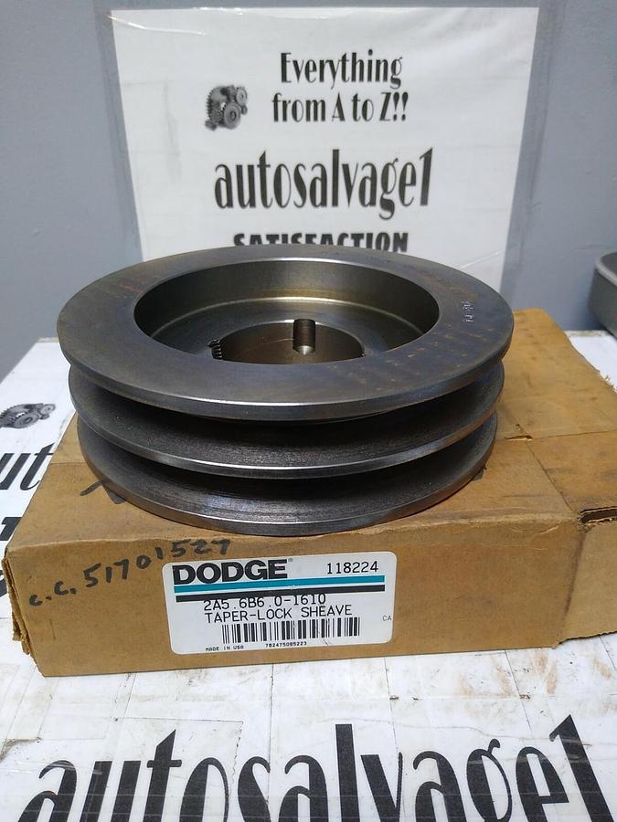 Dodge,118224  2A5-6B6-0-1610,Taper-Lock Sheave NOS