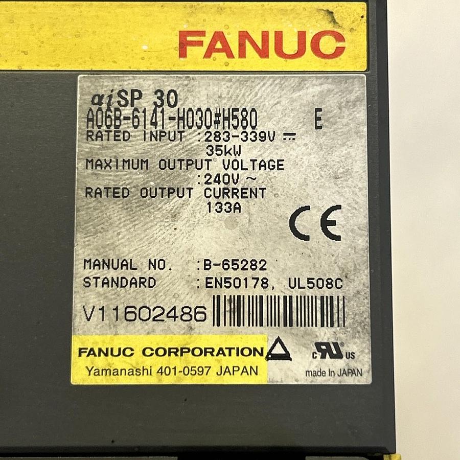 Used FANUC,A06B-6141-H030#H580,SPINDLE AMPLIFIER MODULE USED