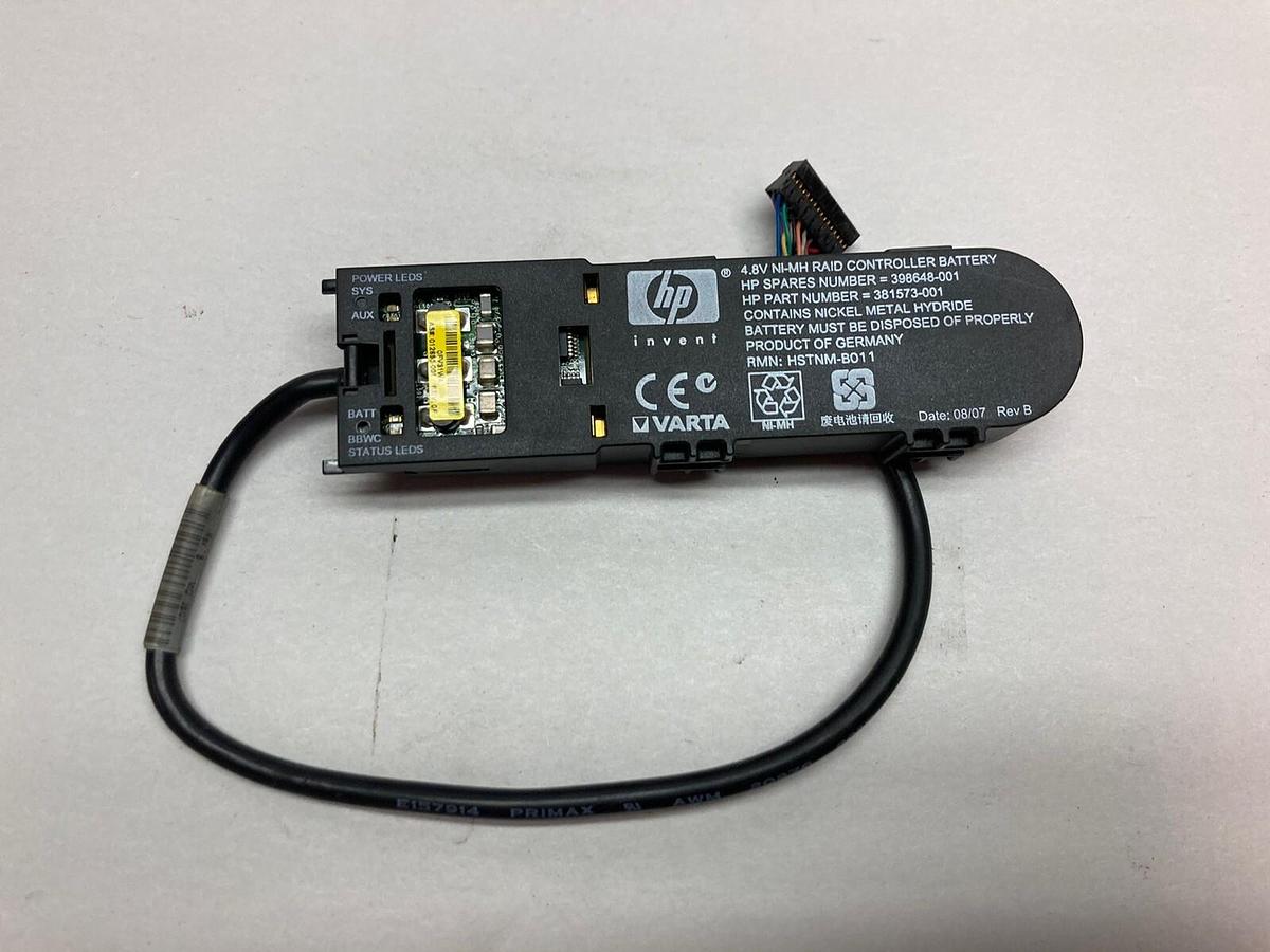 Used HP,398648-001 381573-001,4.8v ni-mh Raid Controller Battery