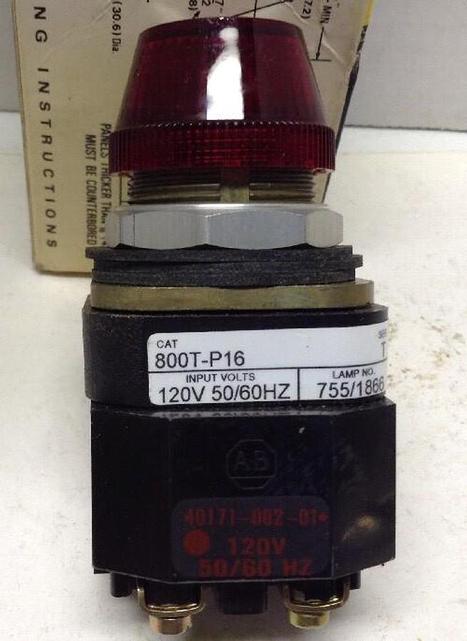Allen-Bradley,800T-P16R,Red Pilot Light 120V
