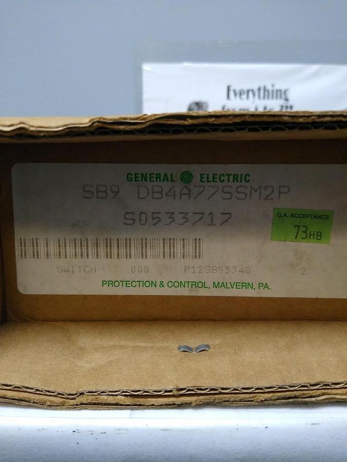 Used General Electric,16SB9DB4A77SSM2P,Rotary Switch TYPE SB-9 NOS