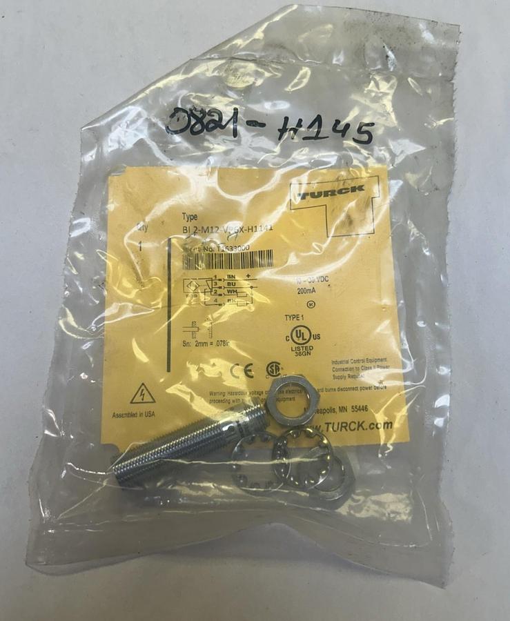 Used TURCK,BI2-M12-VP6X-H1141,PROXIMITY SENSOR NOS