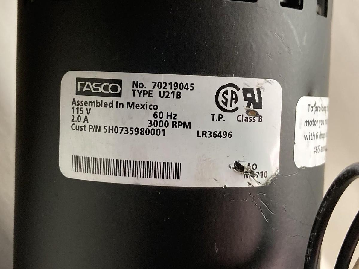 Fasco,70219045,HVAC Draft Inducer Blower Motor 2A 115V 3000-RPM 60Hz