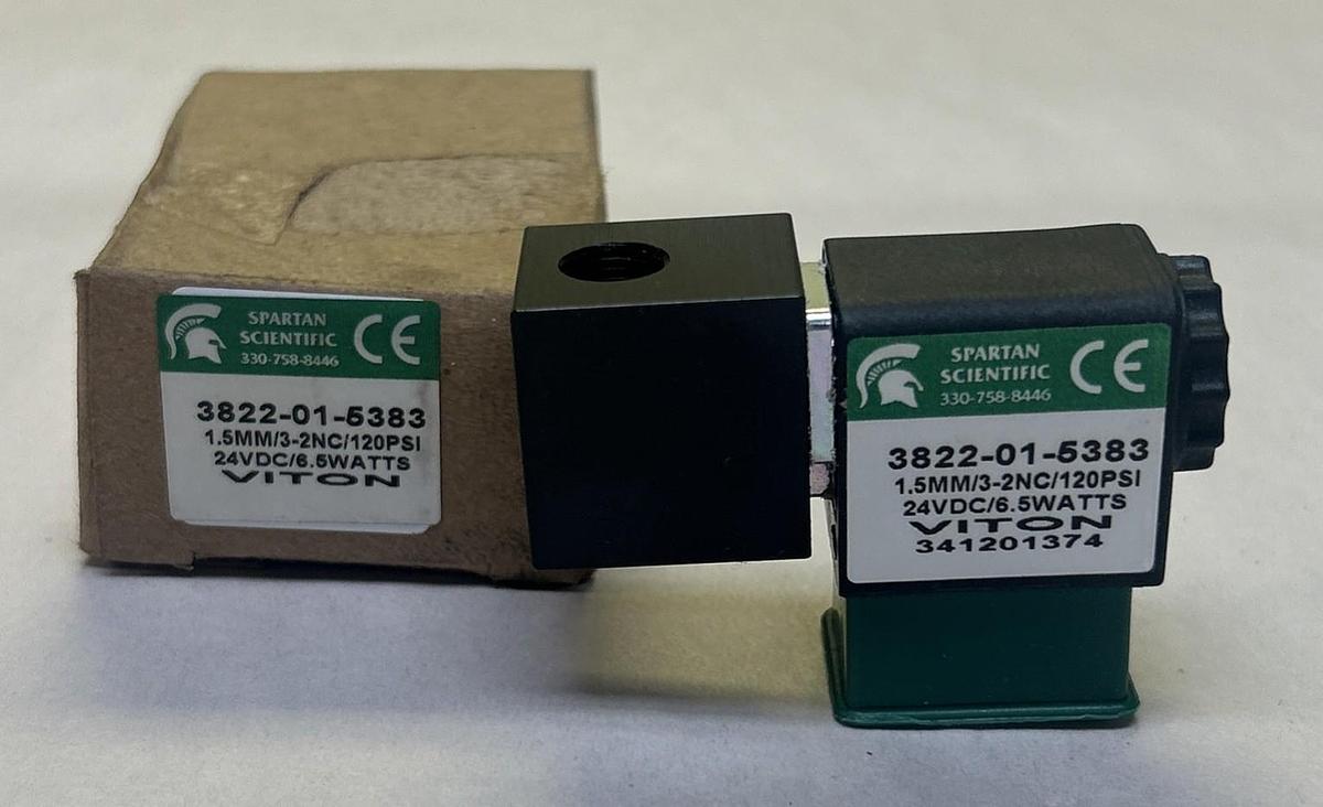 SPARTAN SCIENTIFIC,3822-01-5383,SOLENOID VALVE 24VDC 6.5 WATTS NOS