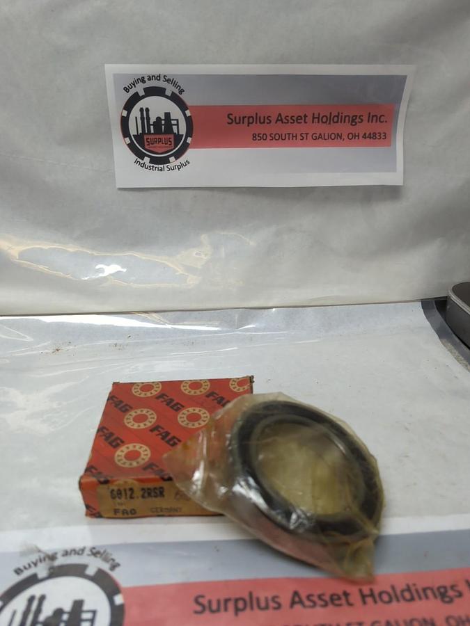 FAG,6012-2RSR,RUBBER SEALED DEEP GROOVE BALL BEARING NOS