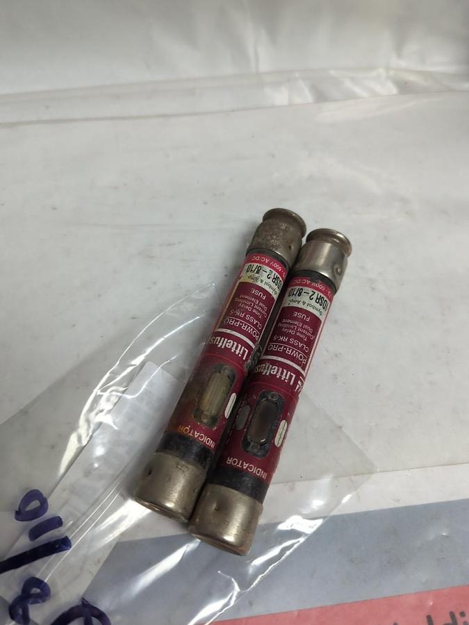 Used LITTELFUSE,IDSR2-8/10,INDICATOR 2-8/10 AMP FUSE LOT OF 2 PRE-OWNED