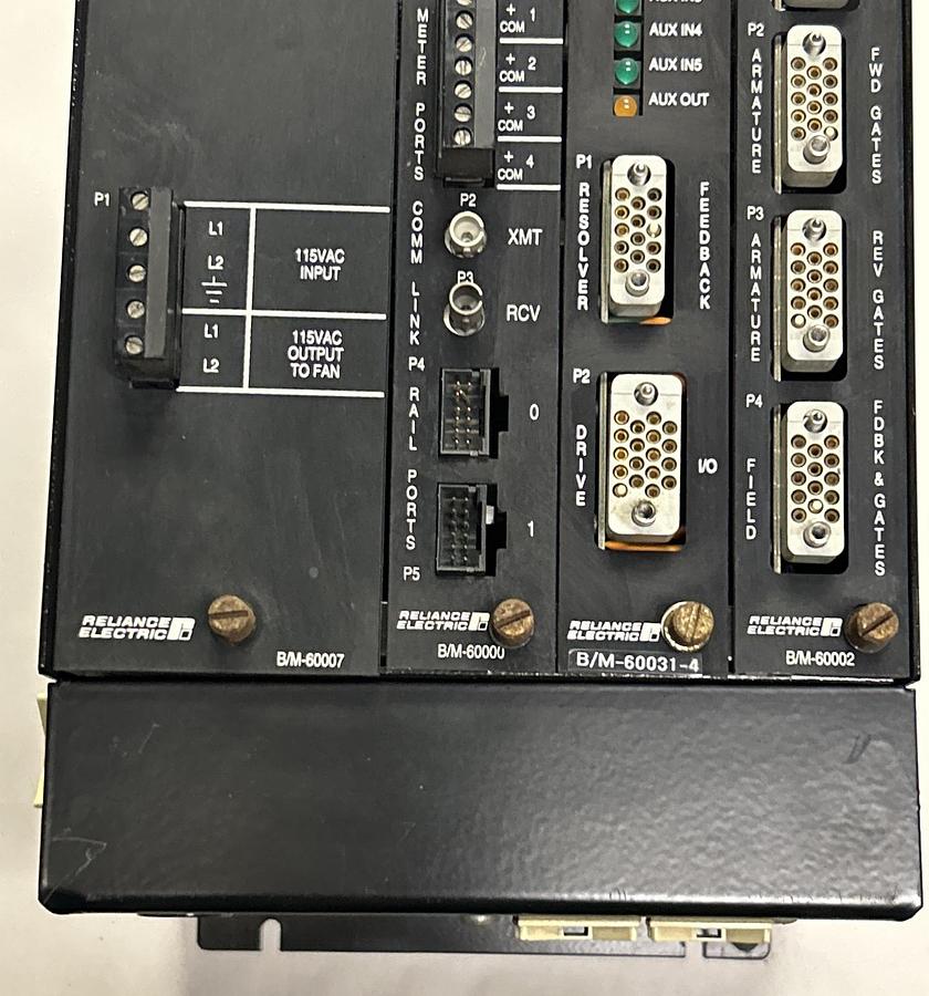 Used RELIANCE,805401-1S,INTERFACE RACK MODULE W/ B/M-60007 60000 60031-4 60002