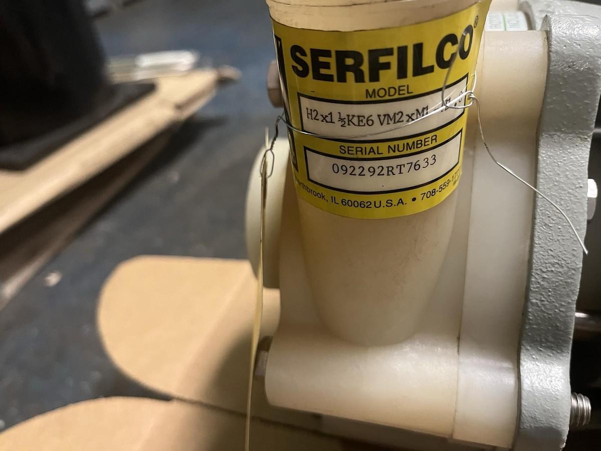 Used SERFILCO,H2-X1-1/2kE6V(M2xM1)-H1.0,SERIES HE HORIZONTAL CHEMICAL PUMP 1HP 2X1.5
