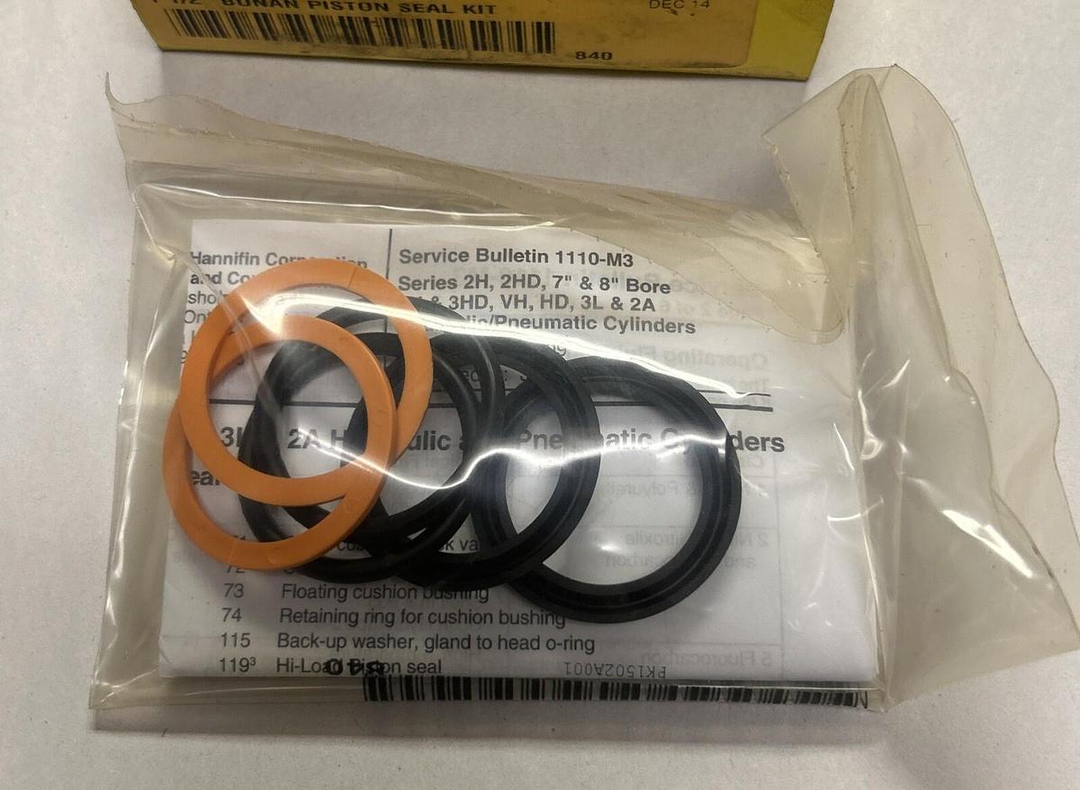 Used PARKER,PK1502A001,CYLINDER PISTON SEAL KIT 1-1/2 INCH NEW