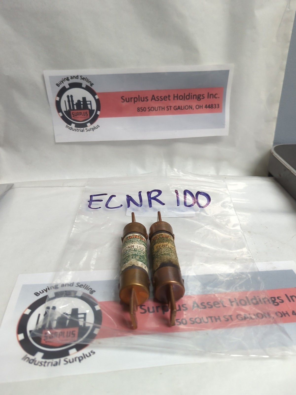 Used RELIANCE,ECNR100,TIME DELAY 100 AMP FUSE LOT OF 2 PRE-OWNED