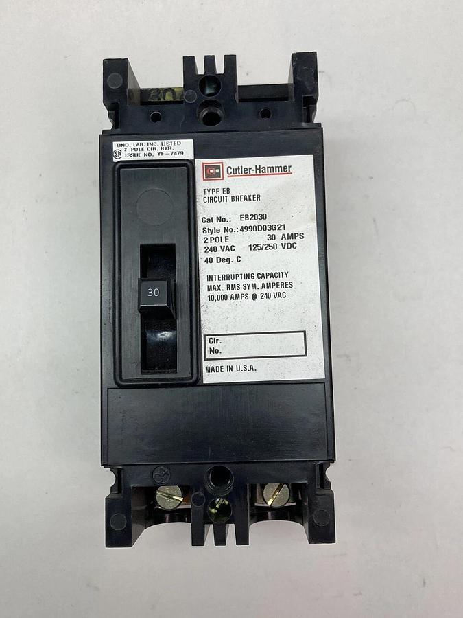 Cutler-Hammer,EB2030,2-Pole Circuit Breaker 30AMP
