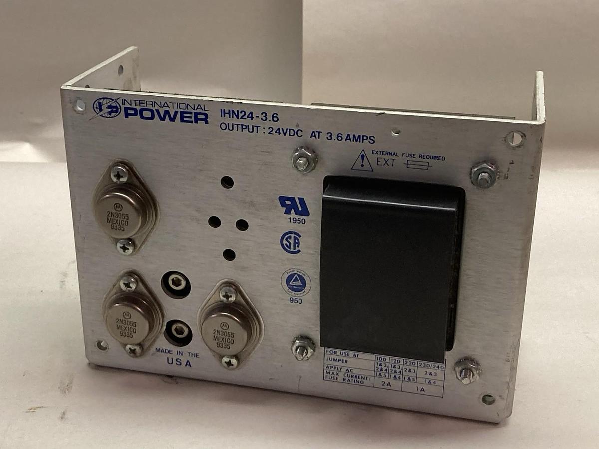 Used International Power,IHN24-3.6,Linear Power Supply 24VDC 3.6A