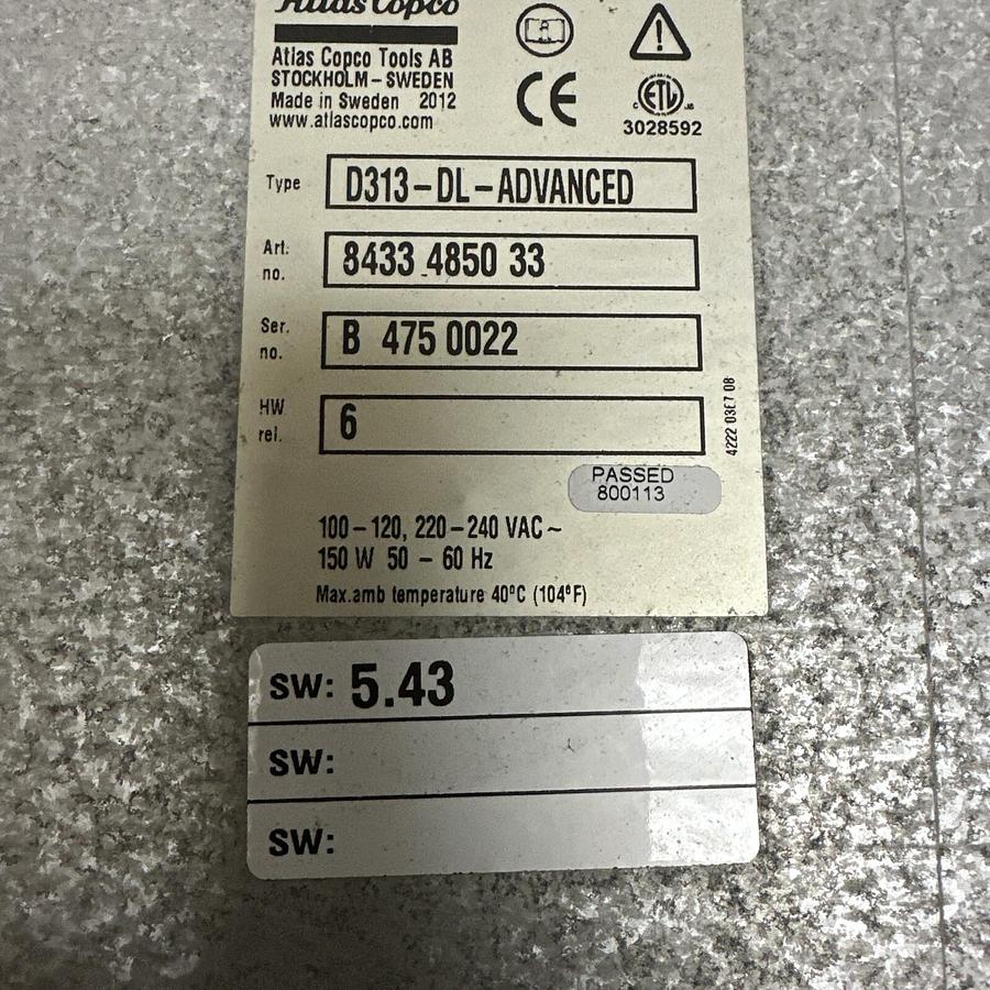 Used Atlas Copco,D313-DL-Advanced,Tool Controller